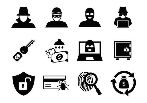 Premium Vector  Thief with cap black icon criminal logo vector