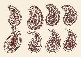 Vectores de Paisley de cachemira