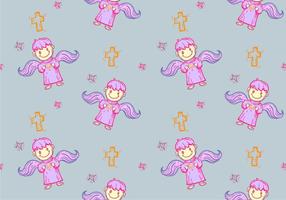 Free Bautizo Seamless Pattern Vector Illustration