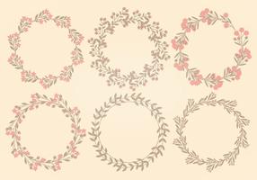Vector Flower Wreath Collection