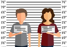 Mugshot flat illustration vector