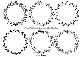 Cute Hand Drawn Wreath Frames vector