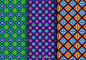 Patrones de colores huichol vectoriales gratis vector