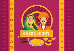 Garba Flat Free Vector