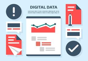 Ilustración vectorial libre de datos digitales vector