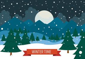 Free Christmas Vector Landscape