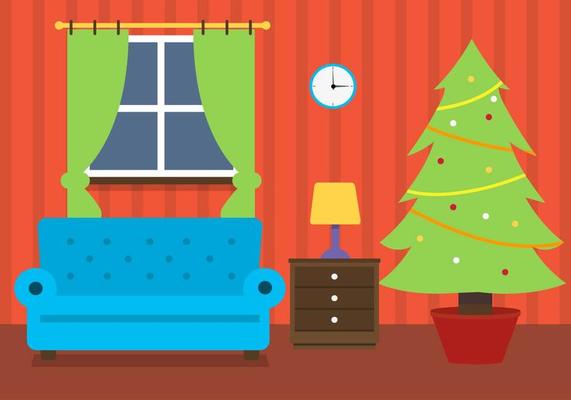 Free Christmas Vector Room