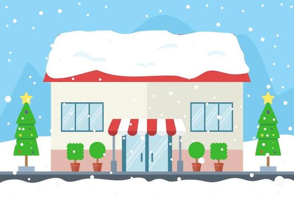 Free Vector Winter Store