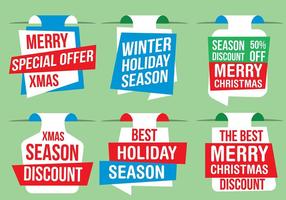 Free Vector Christmas Labels