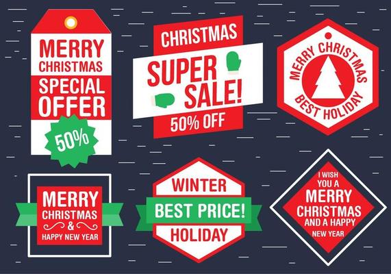 Free Christmas  Vector Labels