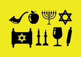 Free Shabbat Icons Vcetor vector
