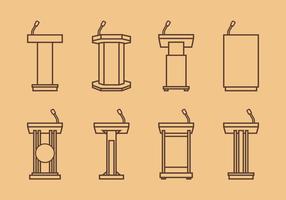 Lectern Outline Vector