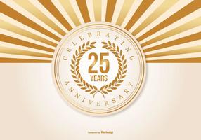 Beautiful 25 Year Anniversary Illustration vector