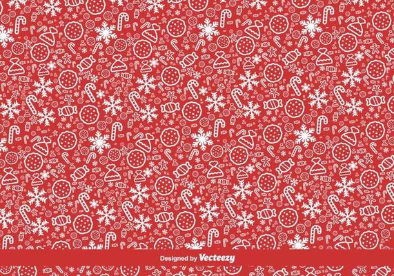 Red Christmas Vector Pattern