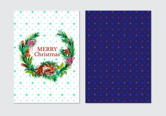 Free Vector Watercolor Christmas Card