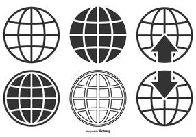 Colección de Iconos Globo Mundial vector