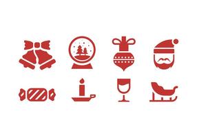 Christmas and winter icons vector