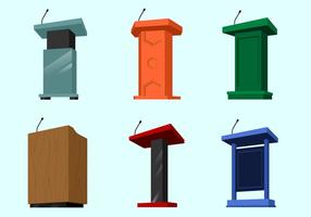 Perspective Lectern Free Vector