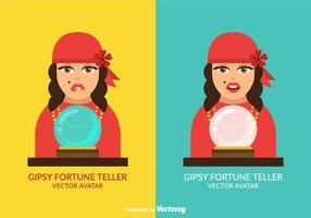 Free Vector Gispy Fortune Teller Avatar Set