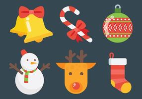 Iconos de Navidad gratis Vector