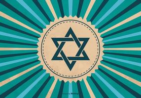 Hanukkah Symbol on Sunburst Background vector