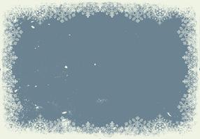 Grunge Snowflake Frame Background vector