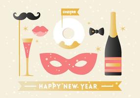 Free Happy New Year Background Elements vector