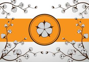 Cotton flower vector illustration