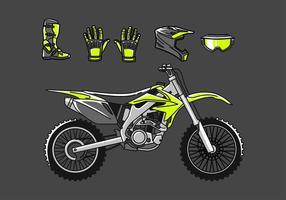 Dirt Bike Set Free Vector