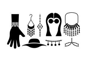 Bohemian  gypsy accessories vector