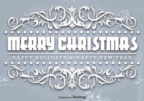 Ornamental Merry Christmas Template vector