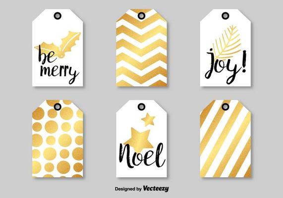Modern Christmas Vector Tags