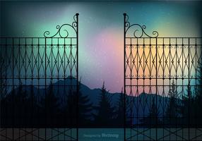 Free Northern Night Vector Background
