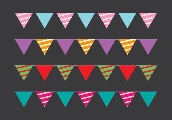 Cute Party Flag Vectors