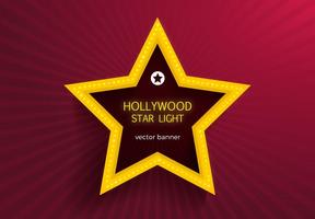 Libre de estrellas de Hollywood luces Vector Banner