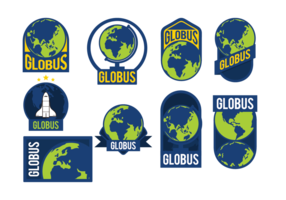 Globus Labels Vector