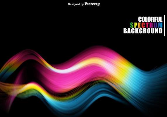 Abstract Colorful Wavy Spectrum