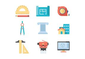 Iconos de arquitecto gratis vector