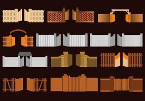 Types Of Open Gate vector