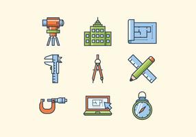 Iconos de Ingeniero Gratis vector