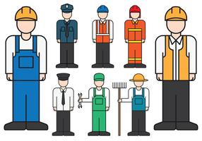 Male Professions Icons vector