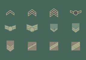 Símbolos militares de la insignia vector