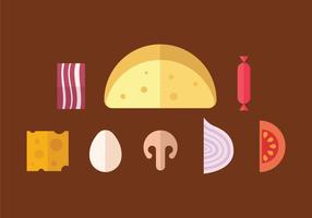 Omelete vector icons