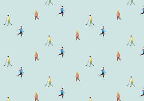 Winter Characters Pattern vector