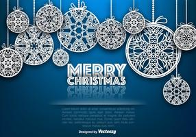 Vector Ornamental Merry Christmas Spheres 