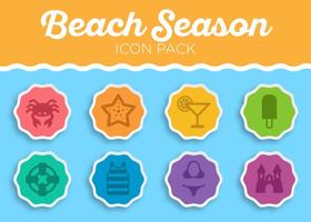Verano Beach Vector Icon Set