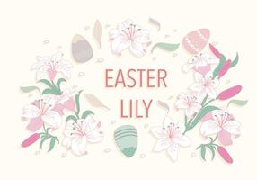 Easter Lily Frame Vector