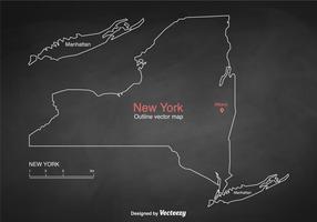 Free Vector Outlined New York Map