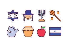 Juego de iconos de Israel gratis vector