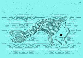 Ilustración vectorial detallada de pescado de oro vector